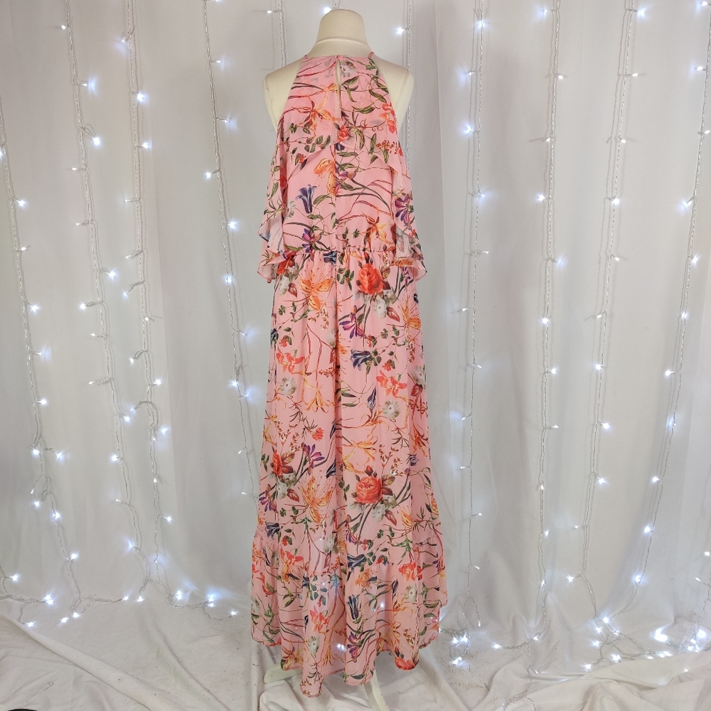 Belle + Sky Halter High Low Ruffle Dress - Picture 3 of 8